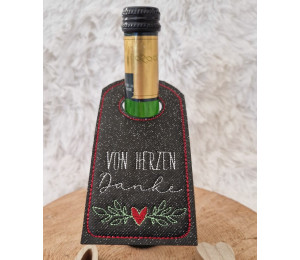 2€ ZUSATZTÜRCHEN 3. Dezember - Stickserie - 12 ITH Flaschenanhänger Vol. 3